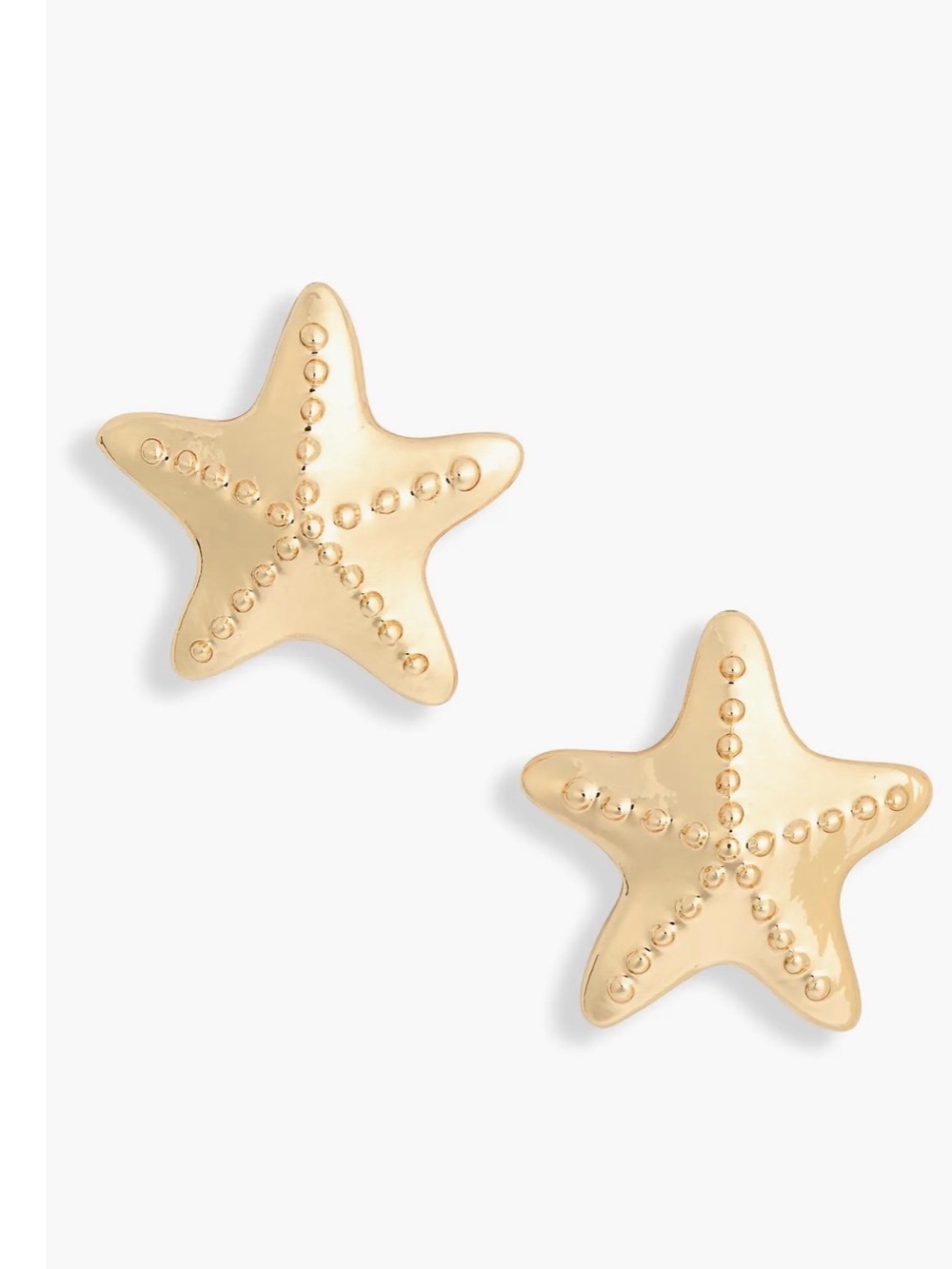 Nordstroms Textured Starfish Stud Earrings